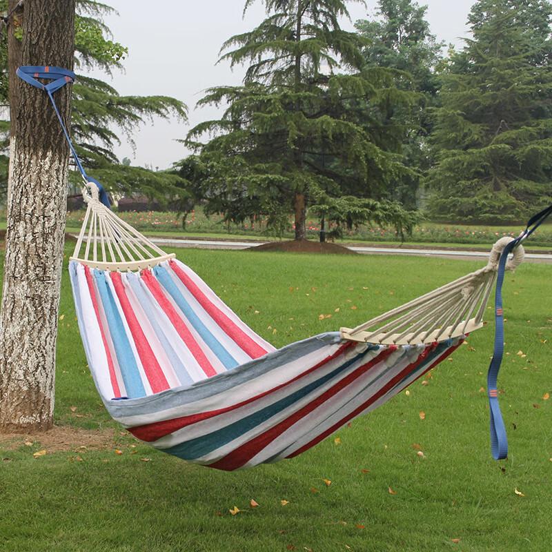 OEING Portable Double Outdoor Camping Hammock with Anti-Rollover Bar