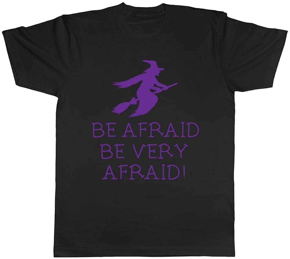 Be Afraid Be Very Afraid Halloween Purple Mens Womens Ladies Unisex T-Shirt XL