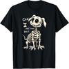 Funny Spooky Can I Pet That Dog Skeleton Pun Graphic Novelty Halloween Costume Tee T-Shirt Black