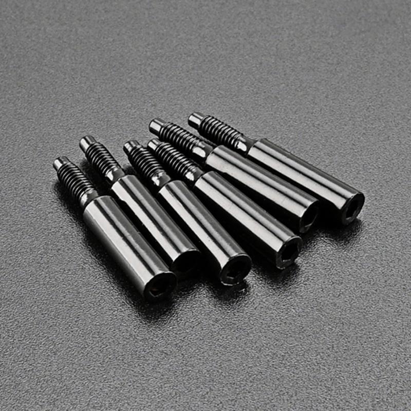 6 Pieces Bridge Tremolo Saddles Screws for Floyd-Rose Practical String Locking Screws Black Metal Screws Easy to Use