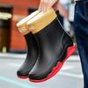 2025 Unisex Wasserdichte Samtgefütterte Mittelhohe Gummistiefel - Warme, Rutschfeste Gummischuhe für Draußen