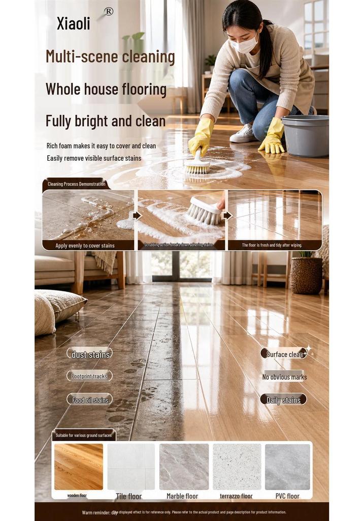 Long-Lasting Floor Cleaner for Mud and Oil Stain Removal