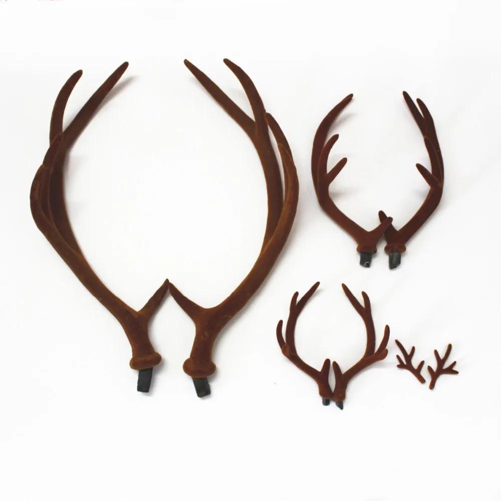 Handmade Brown Simulation Deer Antlers Christmas Decor DIY Cosplay Headband Deer Antlers Simulation Antlers Accessories