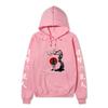 Attack On Titan Samurai Sakura Sun Design Unisex Fleece Hoodie Vertical Japanese Kanji Sleeve Anime Long Sleeve Pullover Sweatshirt
