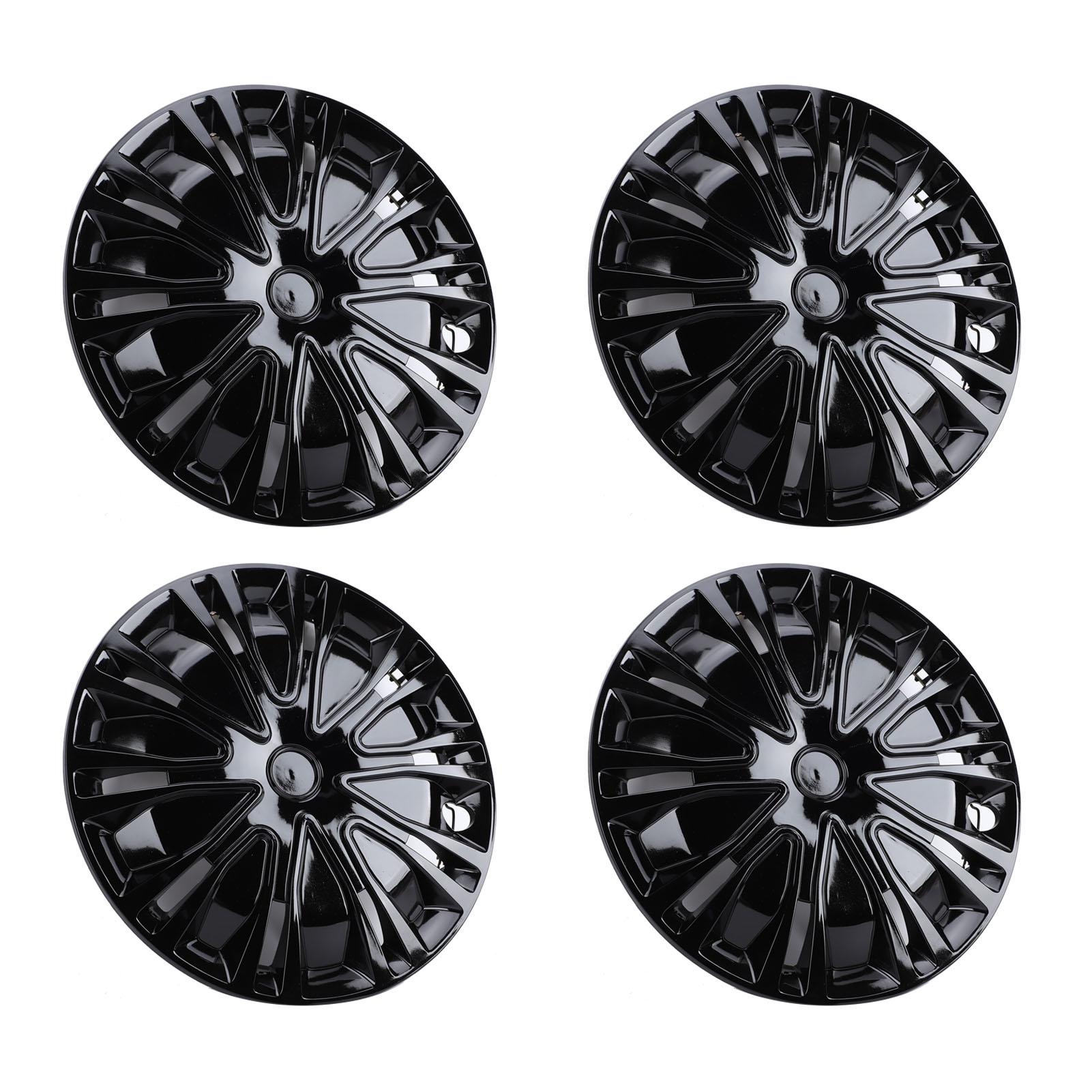 

4PCS Wheel Rim Cover 14 Inch Stylish Clip On Design R14 Wheel Hub Cap Replacement for Citroen AX Black чорний