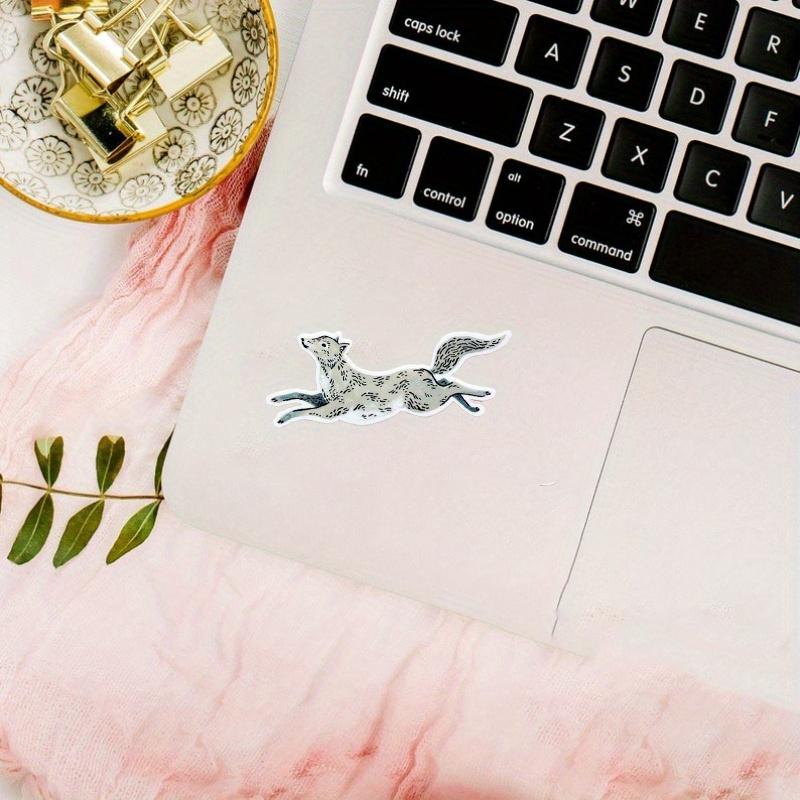 Leaping Wolf Animal Sticker - Waterproof Vinyl Sticker Durable for Laptop, Car Skateboard & More - Perfect for Teens, Adults, Creative Decor & Gifting