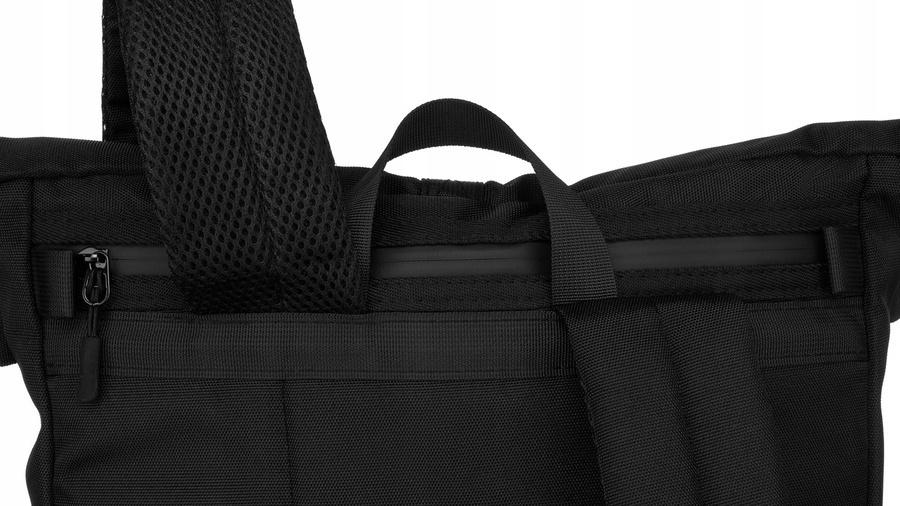 Schwarzer Sportrucksack im Roll-Top-Stil mit verstellbaren Trägern - Peterson