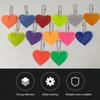 12pcs Mix Color Safety Reflector Pendant Love Heart Safety Reflector Kids Reflector Pendant for