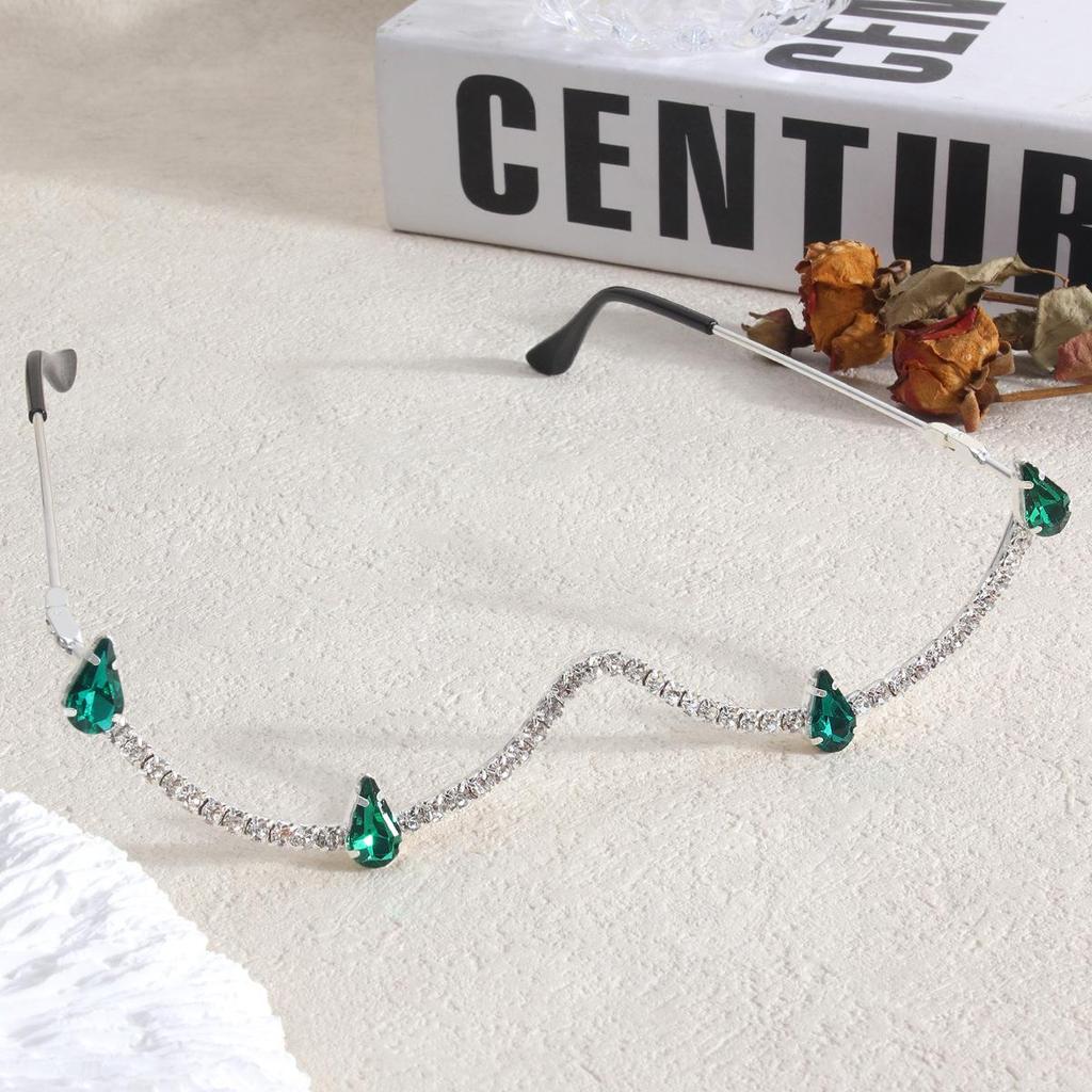 Fashion Rhinestone Eyeglass Frame for Women - Exaggerated Metal Design