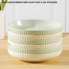 Ceramic Cream Color Block Dish Set, 4/6-Piece Deep Plate Tableware - Modern 2025 Style.