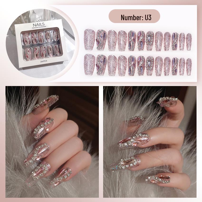High-End Handmade Nail Art: Pure Desire Style Rhinestone Nail Stickers Collection.