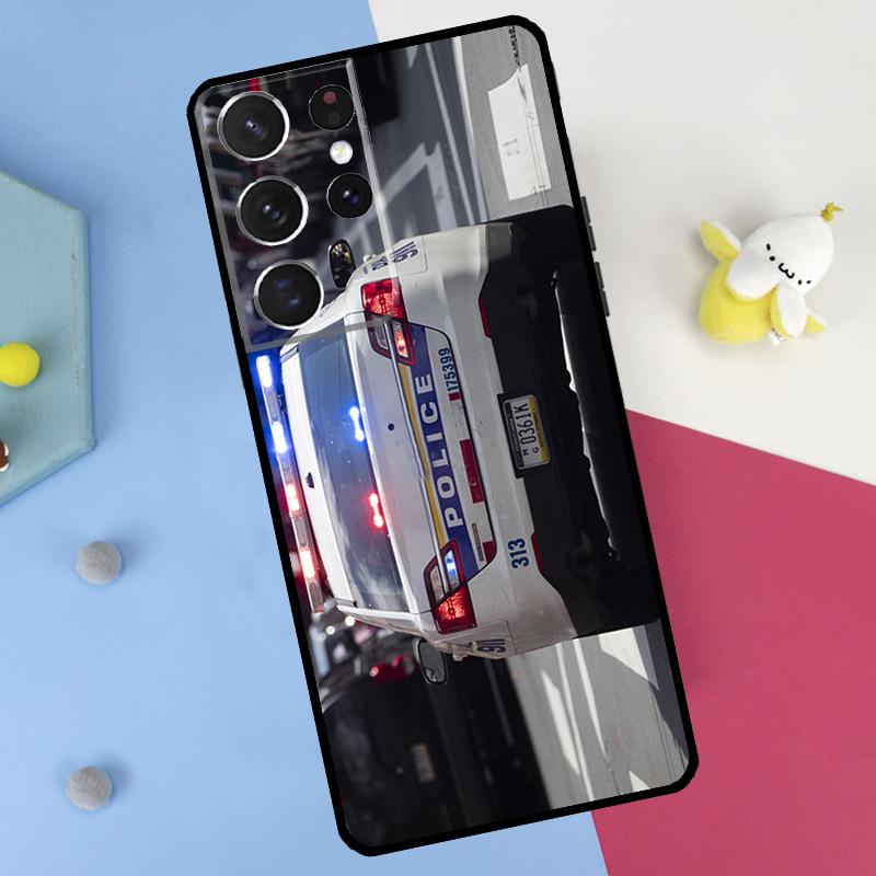 police car Back Case For Samsung Galaxy S26 S25 S24 Ultra S22 S23 Plus S20 S21 FE S10 S25 FE Soft Cover