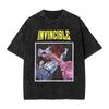Invincible Mark Grayson T-shirt Vintage Washed Anime Superhero Graphic Unisex Oversized Crew Neck Cotton Short Sleeve Tee Tops