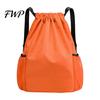 Swimming Gear Bag Sports Backpack, Drawstring Gym Backpack with Side Mesh Pockets, Double Pocket Waterproof Workout for Basketball Soccer Swim