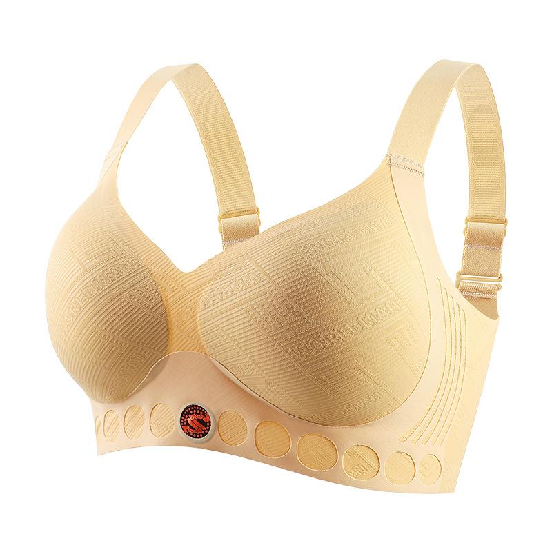 

Бесшовный бюстгальтер Женский бюстгальтер большого размера Женский собирающий спортивный бюстгальтер Предотвращающий провисание Бюстгальтер на косточках Женский тонкий бюстгальтер Бюстгальтер пуш-ап XL жёлтый