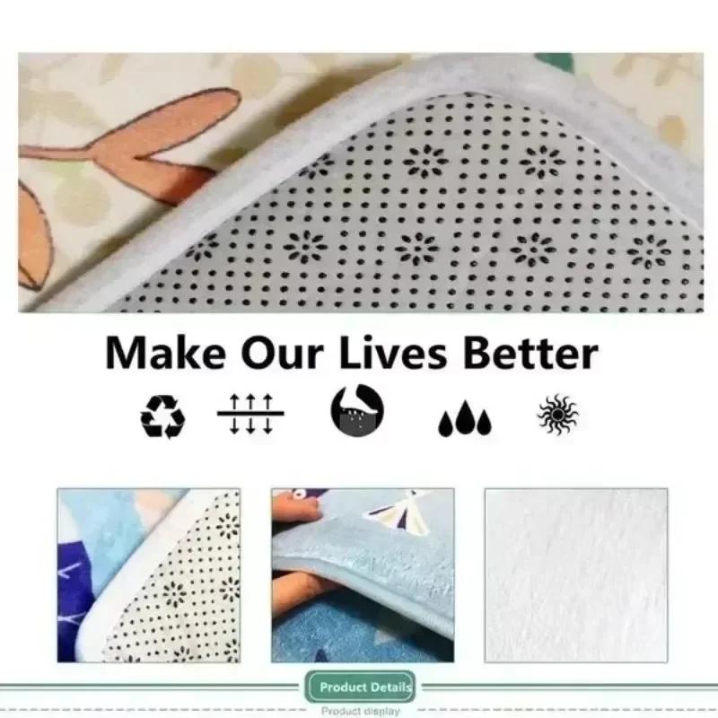 Luxury Retro Green Carpet Non Slip Washable Vintage Living Room Kitchen Bedroom Mat Mechanical Washable Hallway Floor Area Rug