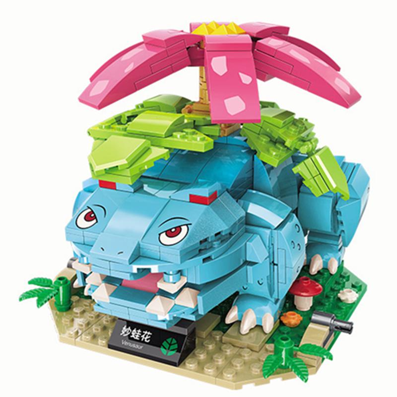 Pokemon Anime Cartoon Pikachu Bulbasaur Building Blocks Bricks Sets Movie Dolls Model Kids Toys For Children Gift