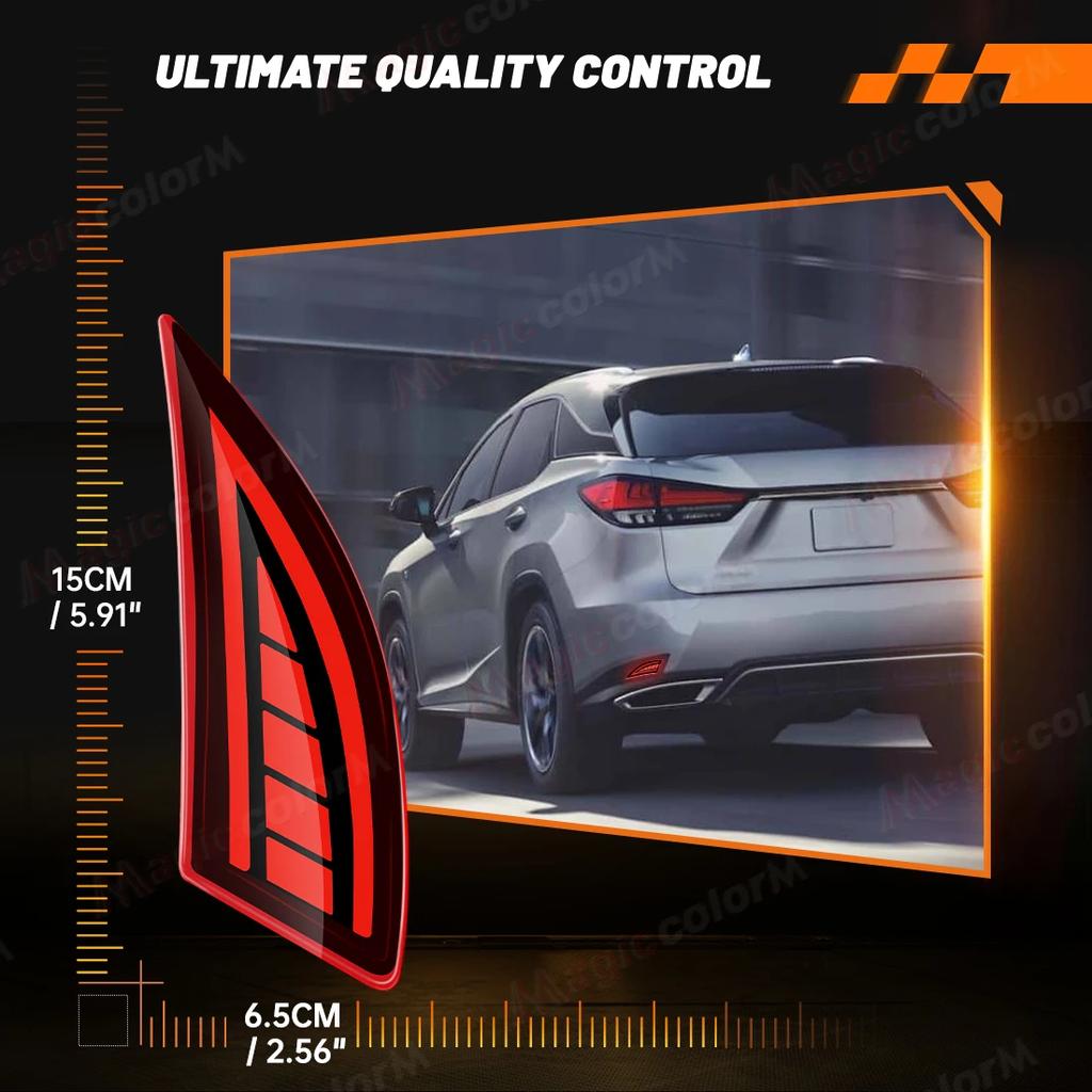 For Lexus RX 2020 2021 2022 RX350 RX450h Rear Bumper Reflector Lights Driving Dynamic Turn Signal Brake Lamps Car Accessories