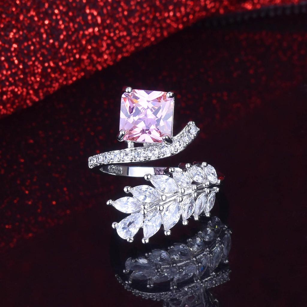 Elegante Anel de Flor de Gelo Radiante com Diamante Amarelo - Joia de Nicho de Alta Gama