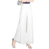 Plus Size Women's Chiffon Wide-Leg Trousers - Summer Lightweight, Elastic Waist, Casual Loose Fit 2026