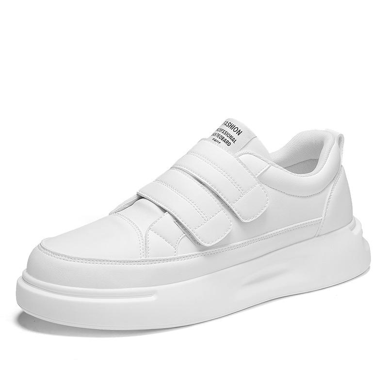 

Четыре сезона Ленивые кроссовки на липучке Спортивные Повседневные Осенне-зимние Корейская версия Тренд Кеды Подростковая обувь Низкие кеды на платформе 44