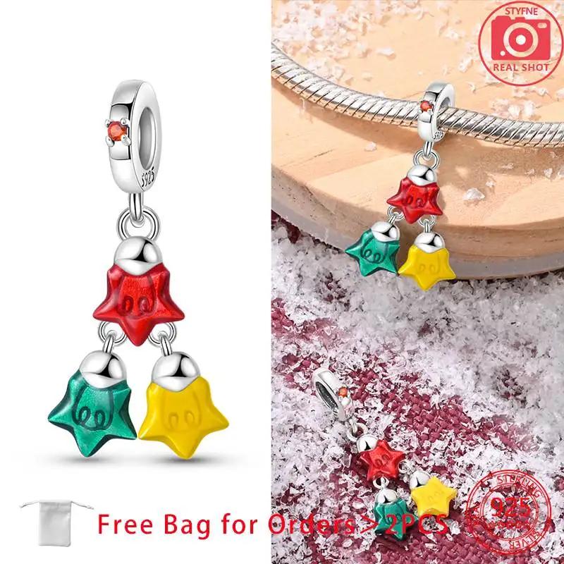 Charms Christmas Series Christmas Hat Socks Bell Snowman Copper Beads Pendant Women Original Bracelet Diy Christmas Gift