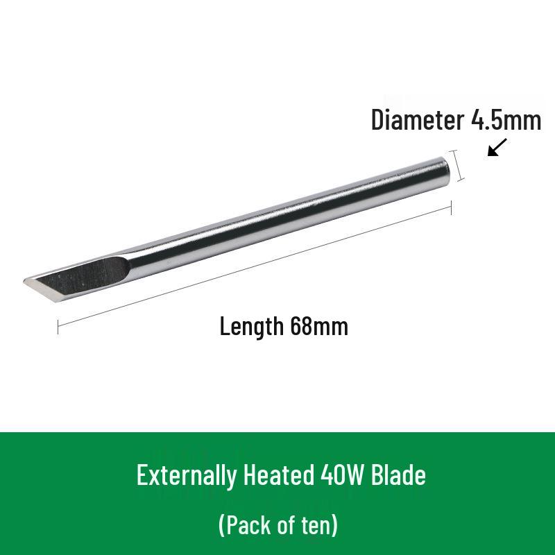Lead-Free Eco-Friendly Electric Soldering Iron Tips: 30W/40W/60W - Universal Round, Pointed, Knife-Edge, and Horseshoe Styles.