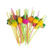 50Pcs Flamingo Pineapple Drinking Straws Hawaiian Beach Tropical Birthday Party Decoration Summer Pool Party Wedding Supplies