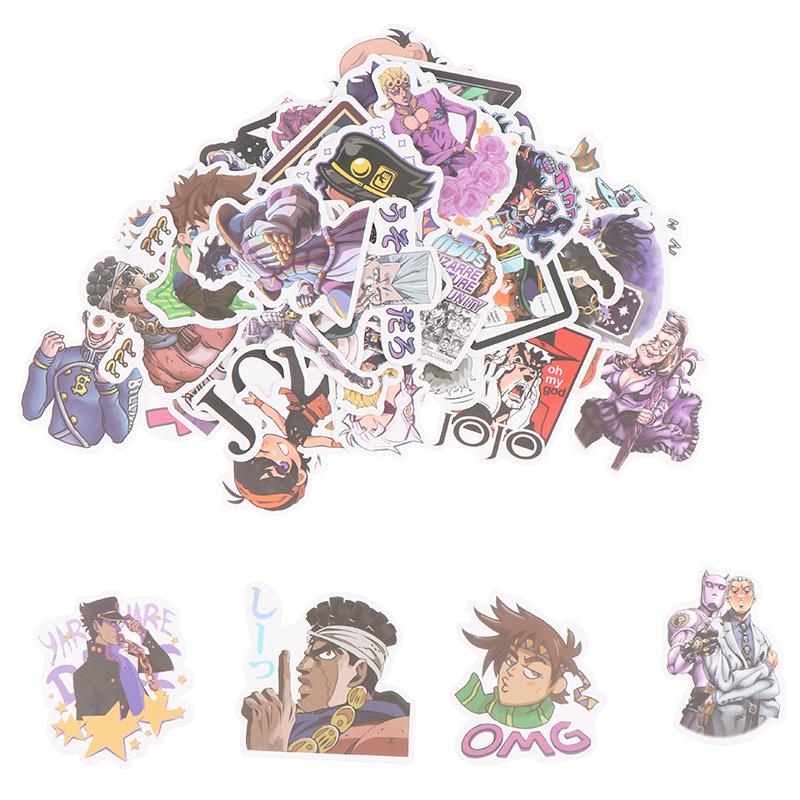 50Pcs Jojos Bizzare Adventure Stickers for Motorcycle Laptop Bicycle Skateboard