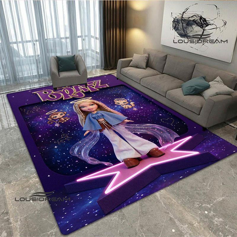 Bratz kawaii printed carpet Non-slip carpet outdoor carpets area rug Home bedroom decor rug for bedroom birthday gift