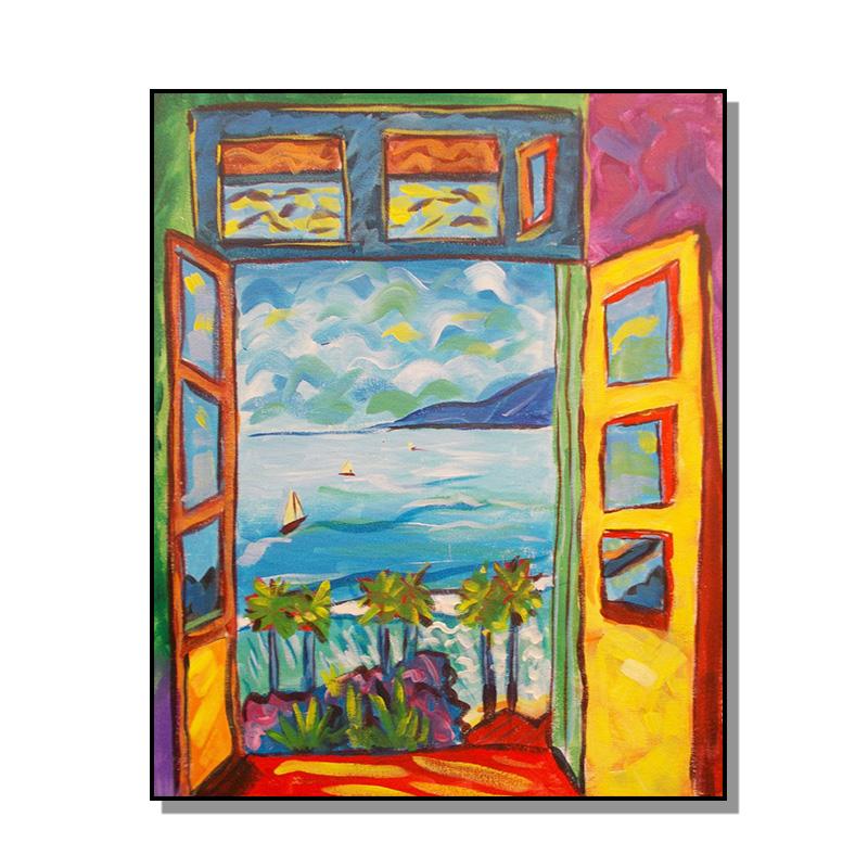 

Знаменитая картина Матисса «Открытое окно в Коллиуре», картины на холсте и принты Анри Матисса, настенное искусство для домашнего декора комнаты 40x60cm No Framed