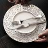Creative Meteorite Pattern Ceramic Pasta Plate Restaurant Hotel Plate Cooking Dishes Barbecue Steak Plate Kitchen Utensils Dish