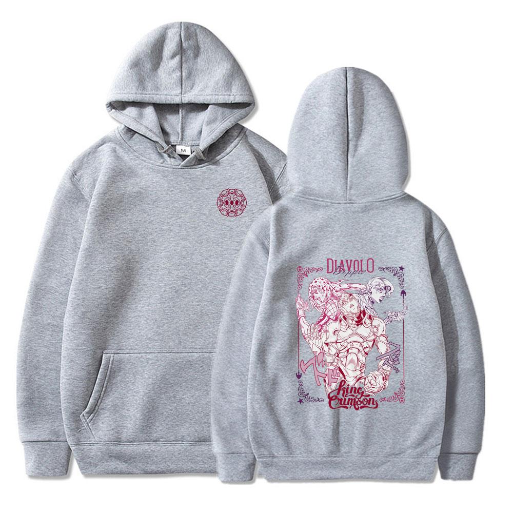 Anime JoJo Bizarre Adventure Hoodies Diavolo Doppio Manga Graphic Print Hoodie Men Women Summer Couple Strreetwears Winter Hoody