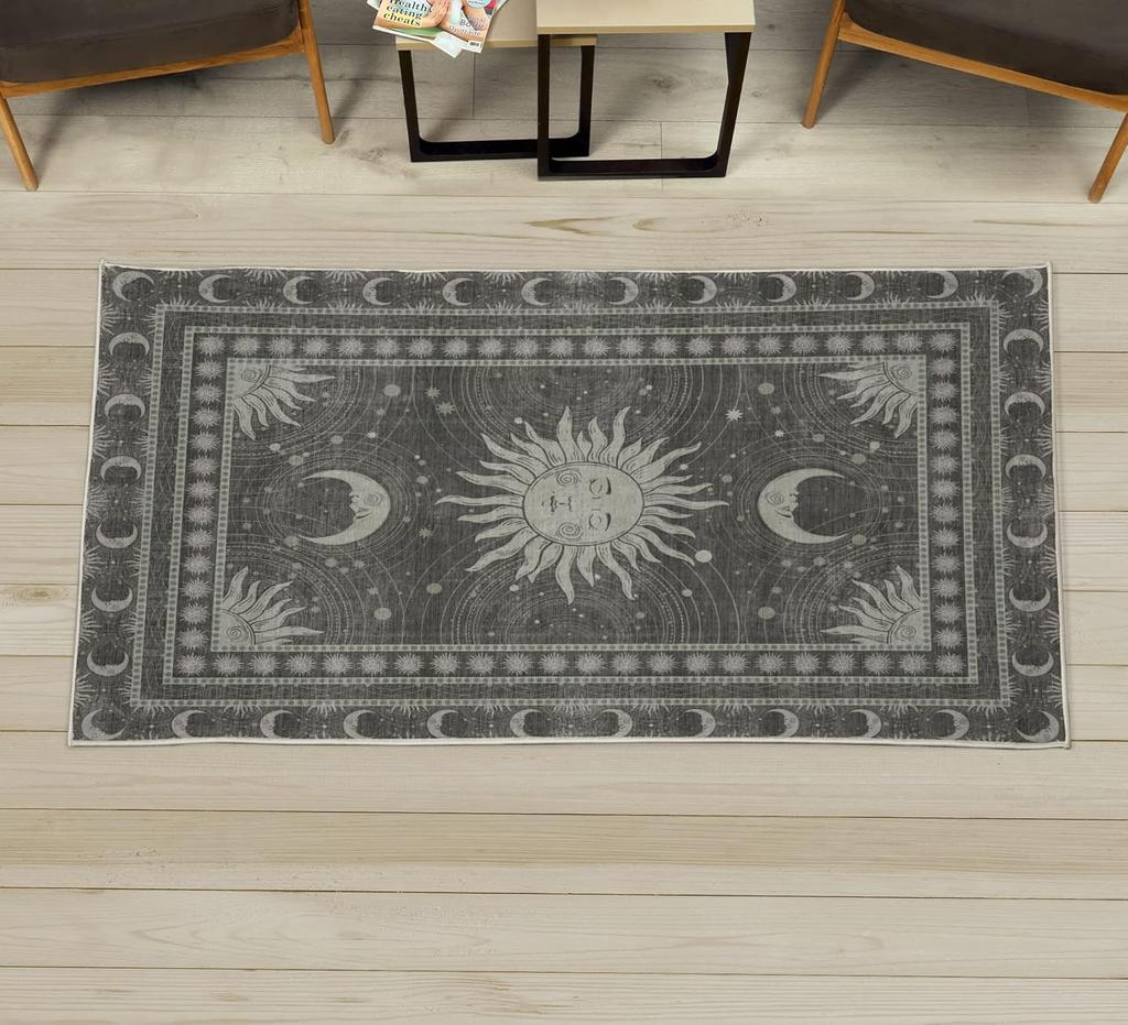 Dinosaur Decorative Rug,Jurassic Scenario Cartoon Animals in Wilderness Cloudy Sunrise Back, Quality Carpet for Bedroom Dorm and
