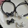 Women Hair Rope Dot Hair Bows Elegant Hair Clip Lady Barrettes Hair Style Clip
