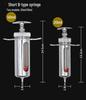 Veterinary Stainless Steel Syringe - 10ml/20ml Breeding Equipment for Pig Farming.