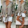 Blouses Shirts Long Sleeve Womens Tops Button Down Loose Casual Cotton Blouse Shirt Blusas Linen Shirt Plus Size Women White