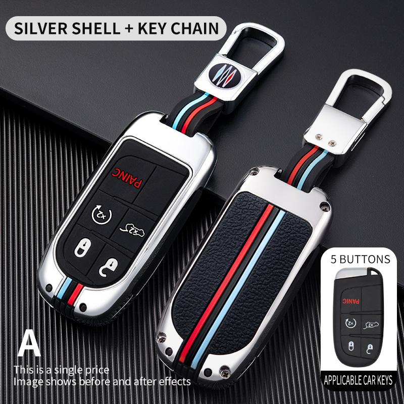 Metal Car Key Cover Case Fob for Jeep Renegade Compass Grand Cherokee for Chrysler 300C Wrangler Dodge Car Accessaries