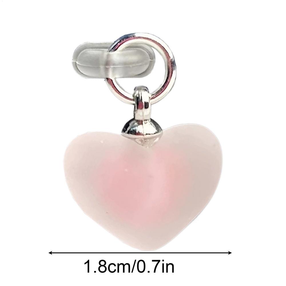 Heart Shaped Phone Dust Plug Pendant Heart Pendant Suitable For Type-C Universal Phone Accessories
