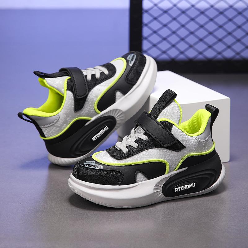 Children's Shoes Little Boys Basketball Shoes 2025 New Four-season Wear-resistant and Non-slip Sports Shoes Boys' Actual Combat Sneakers