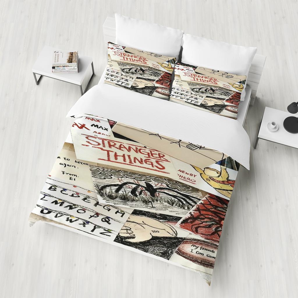 Stranger Things Duvet Cover Set Bedding Comforter Sets King Size 3D Children'S Bedding Set