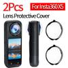 2Pcs For Insta360 X5 Camera Optical Glass Lens Protective Cover Anti-Scratch Glass Lens Guards Lens Cap Protector Accessories