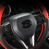 2026 New For Toyota 1Pcs Car ABS Carbon Fiber Logo Steering Wheel Badge Cover Sticker For Toyota Fortuner Chr Verso Prius Yaris 