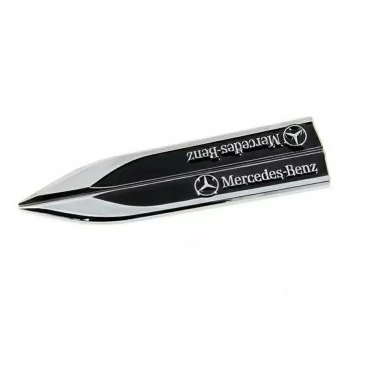 Hot 2025 For AMG W124 2pcs 3D Metal Car Fender Side Wing Emblem Badge Sticker For Mercedes Benz New B/C/E Class A Class C200L GL
