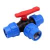 Irrigation PE Pipe Faucet Diverter 20/25/32/40/50mm Water Pipe Fittings 3-Way Ball Valve  Garden