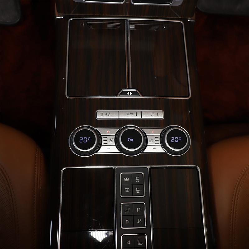 For Land Rover Range Rover Vogue L405 2013-17 Aluminum Alloy Black Car Rear Air Conditioning Button Trim Sticker Car Accessories