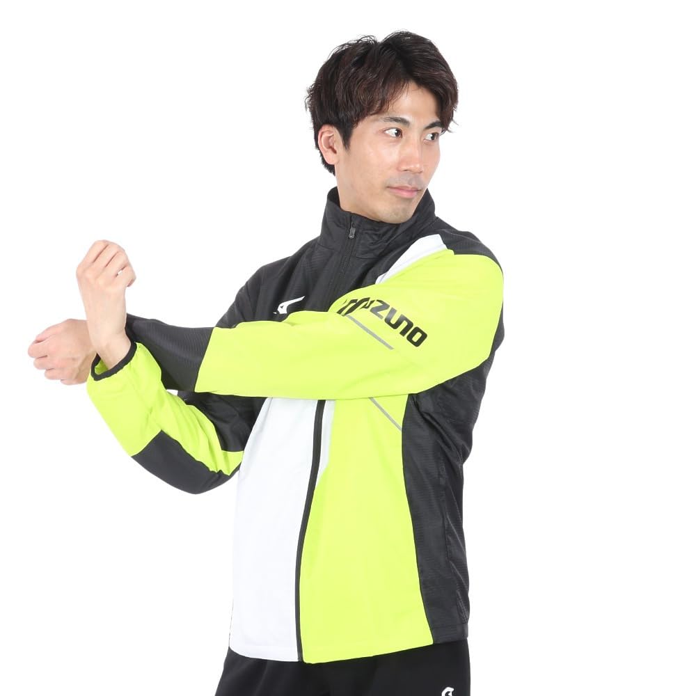Tennis Wear Active Warmer Jacket Heat Retention Water Repellent 62MEA502 Black X Lime Green S [Mizuno]