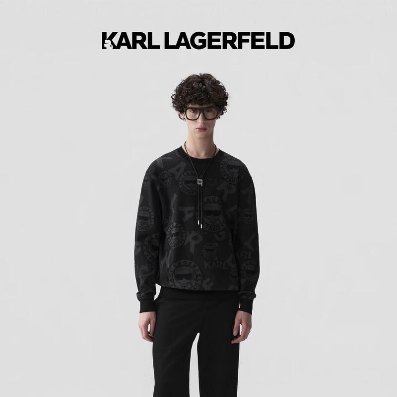 

Karl Lagerfeld Men s Wool Blend Crew Neck Pullover L
