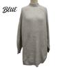 Sweater Dress Solid Color Half High Collar Raglan Long Sleeve Loose Fit Knitting Autumn Winter Mini Knitwear Knit