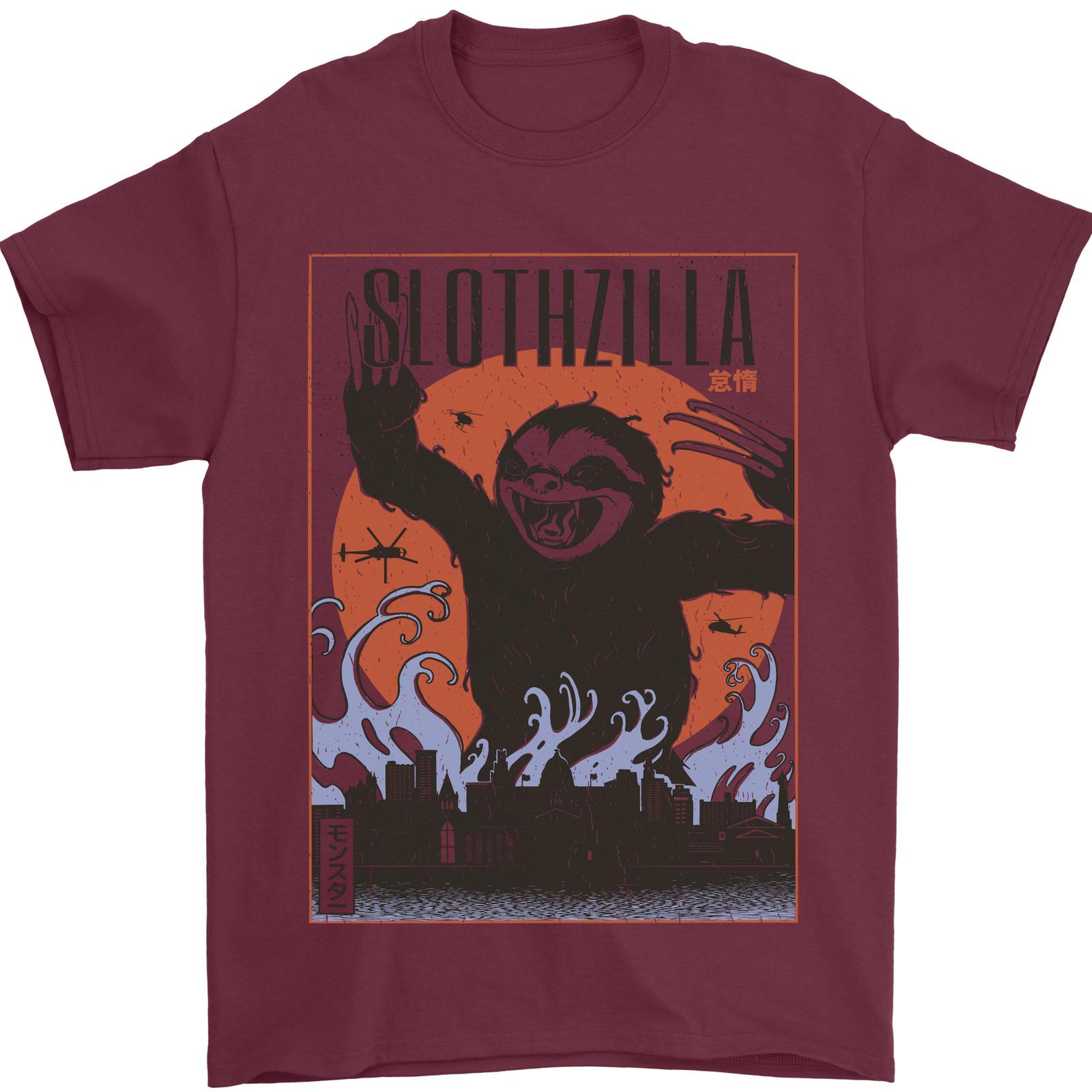 Slothzilla Funny Sloth Parody Mens T-Shirt 100% Cotton S